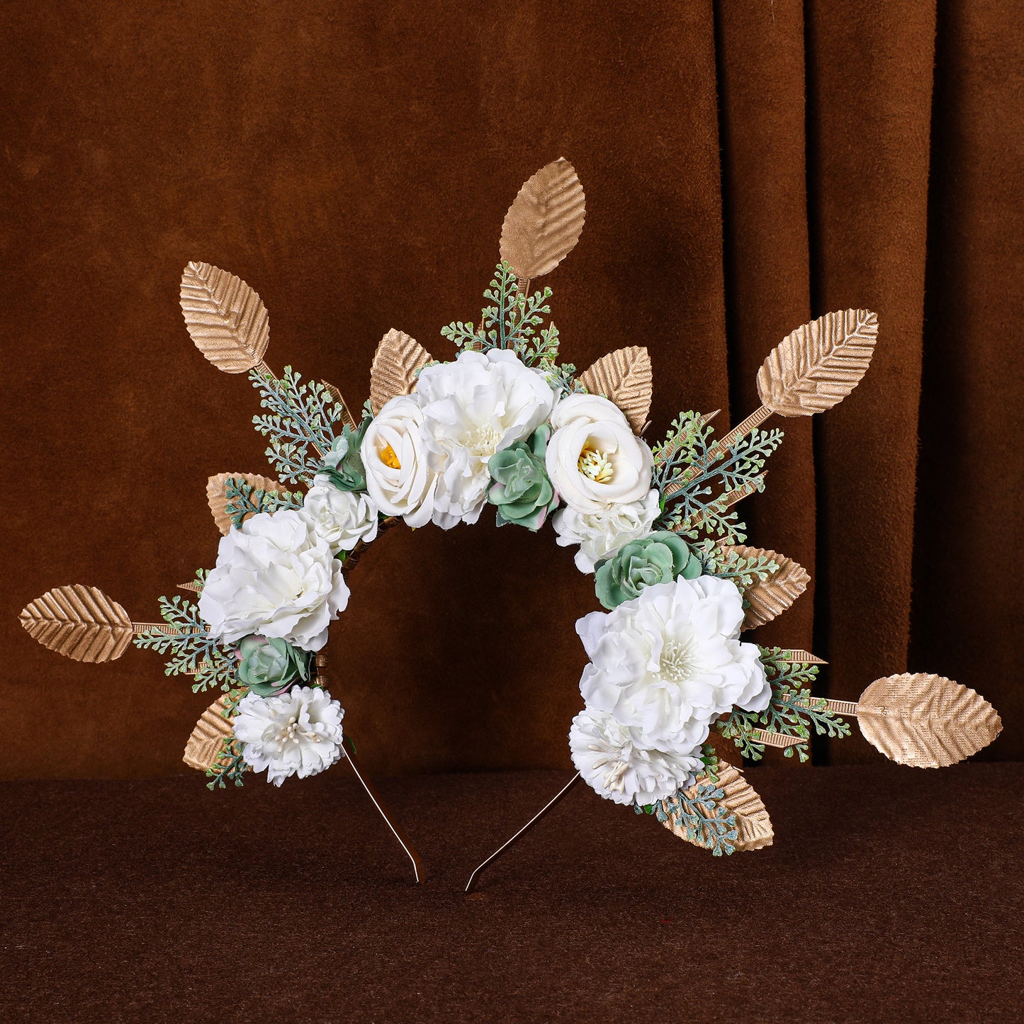 Garden Flower Crown Wedding Halo Headband