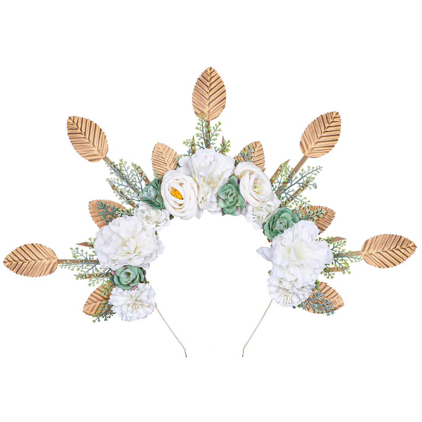 Garden Flower Crown Wedding Halo Headband
