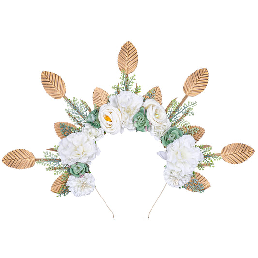 Garden Flower Crown Wedding Halo Headband