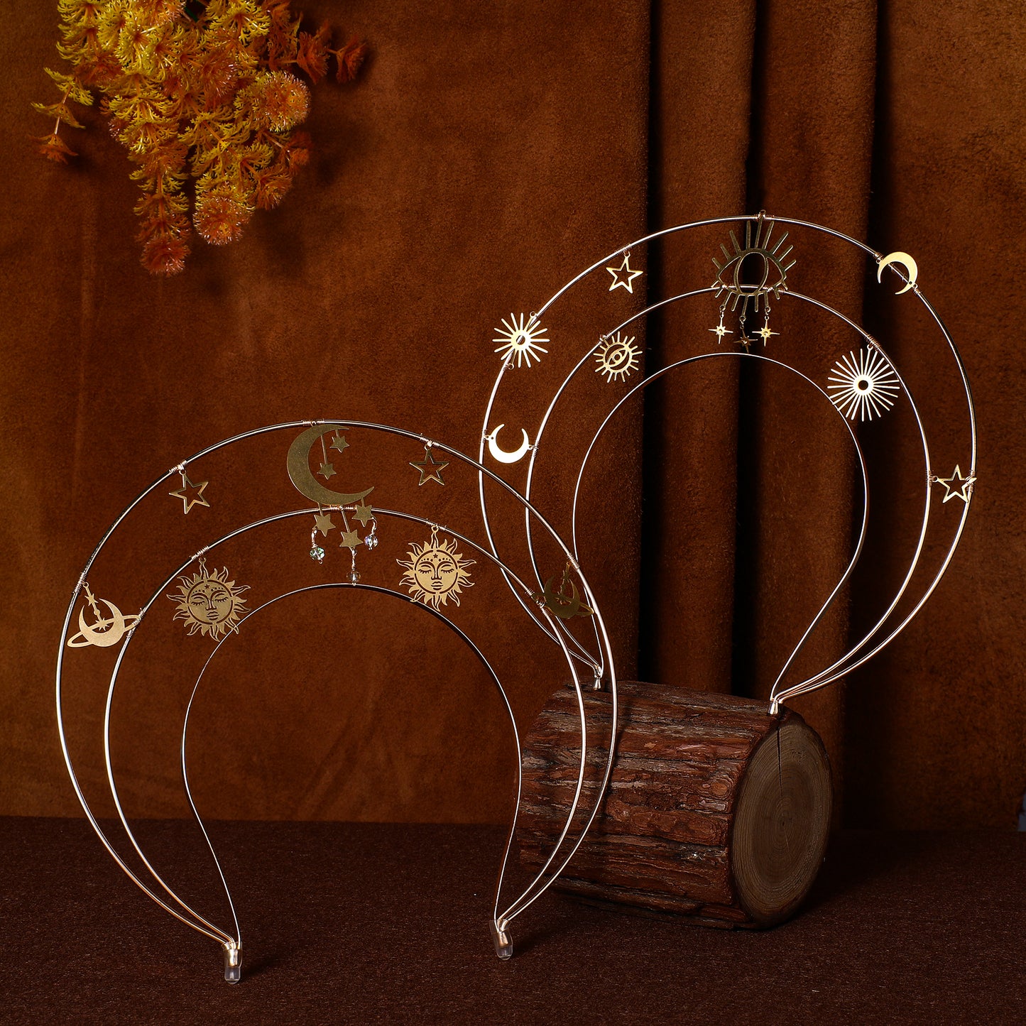 COSUCOS Gold Sun Halo Crown Headband Virgin Mary Headpiece Wedding Goddess Tiara