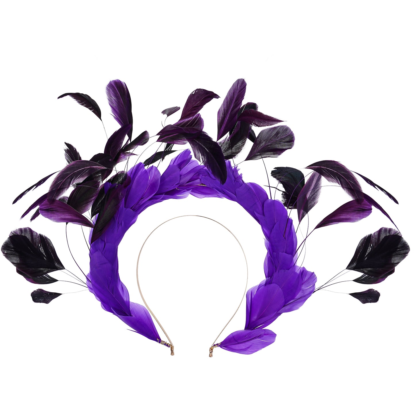 Purple Feather Halo Crown Headband - Angel Halo Crown