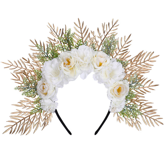 Floral Woodland Wedding Crown Headpiece