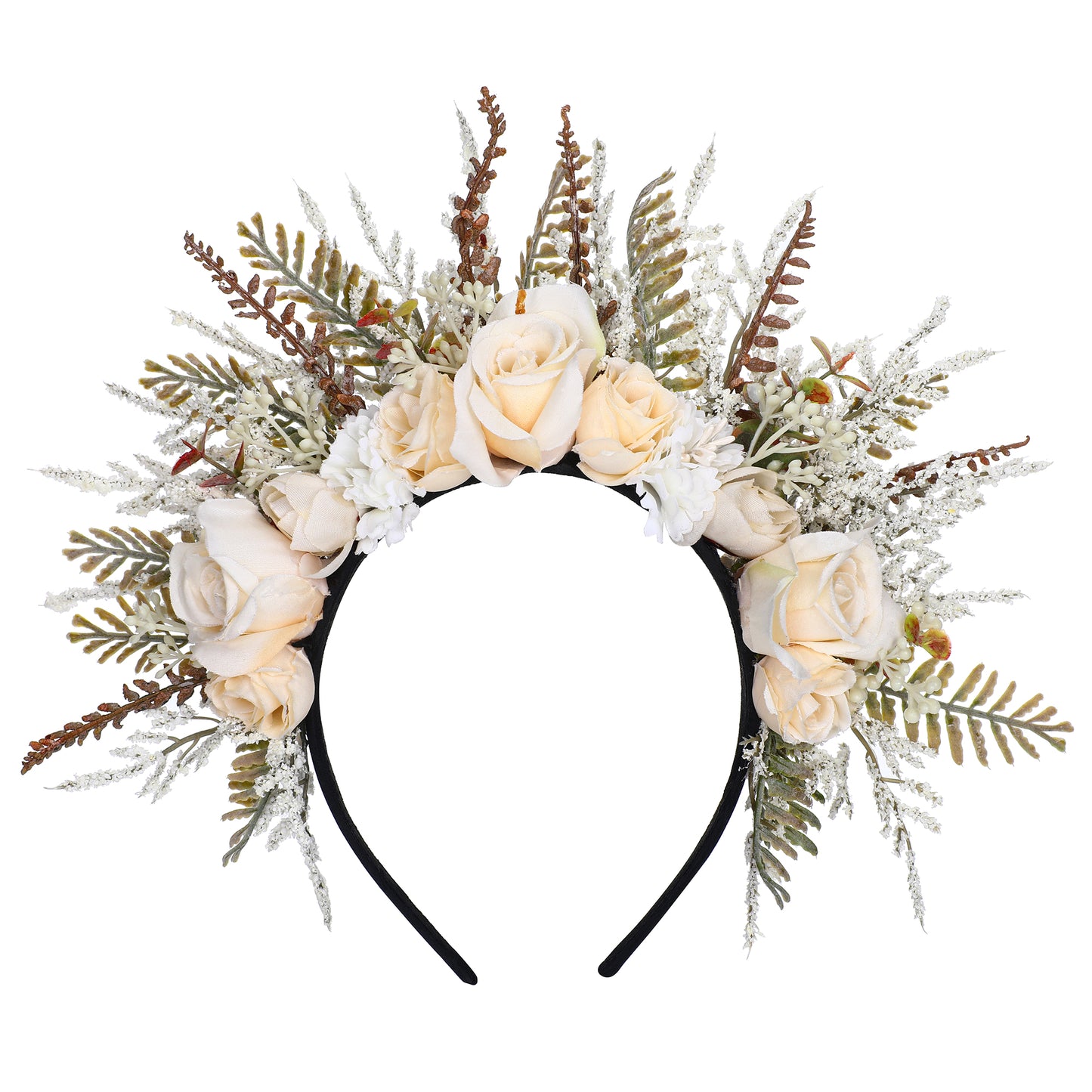 Rose Flower Crown Woodland Wedding Headpiece