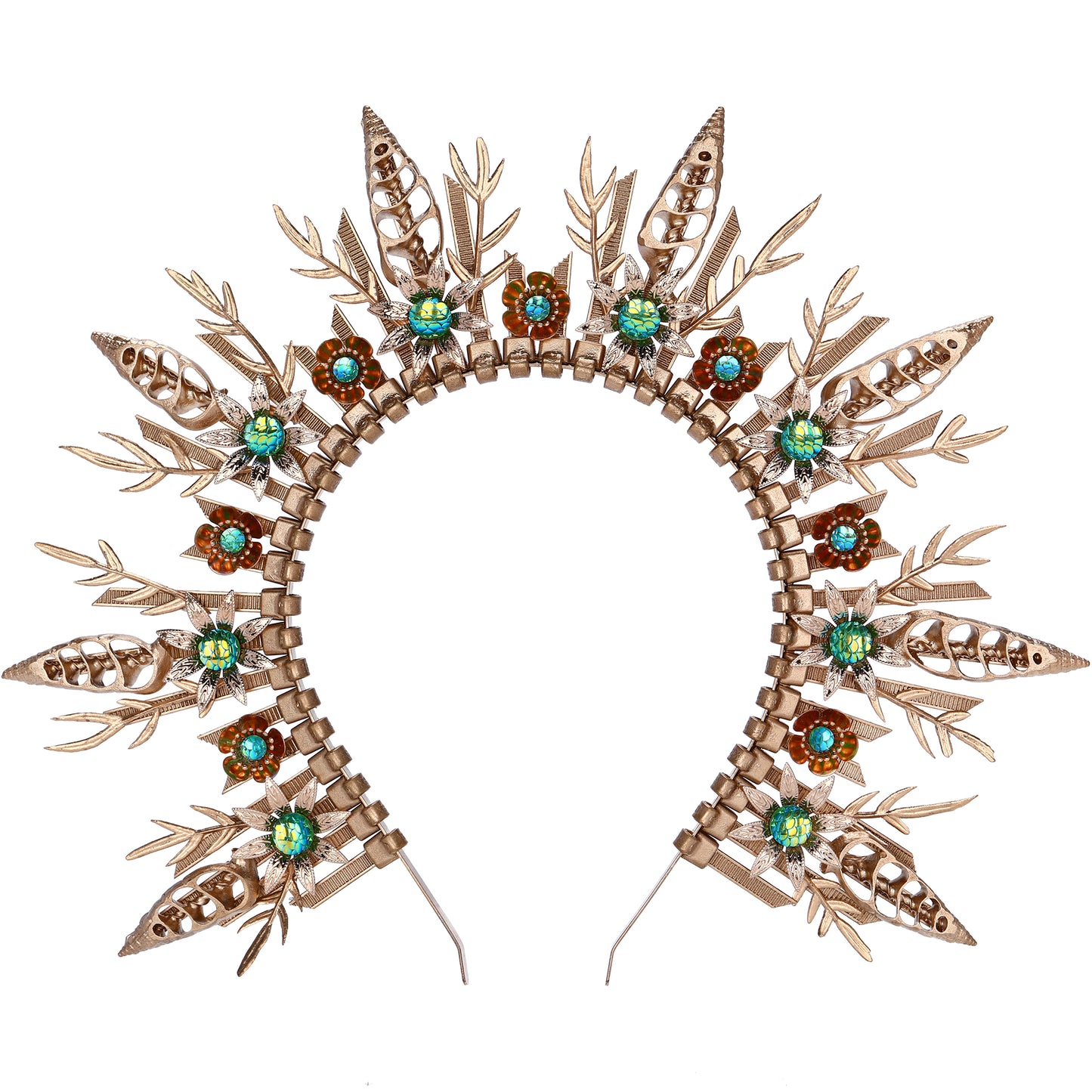 Mermaid Spiked Halo Crown Headpiece