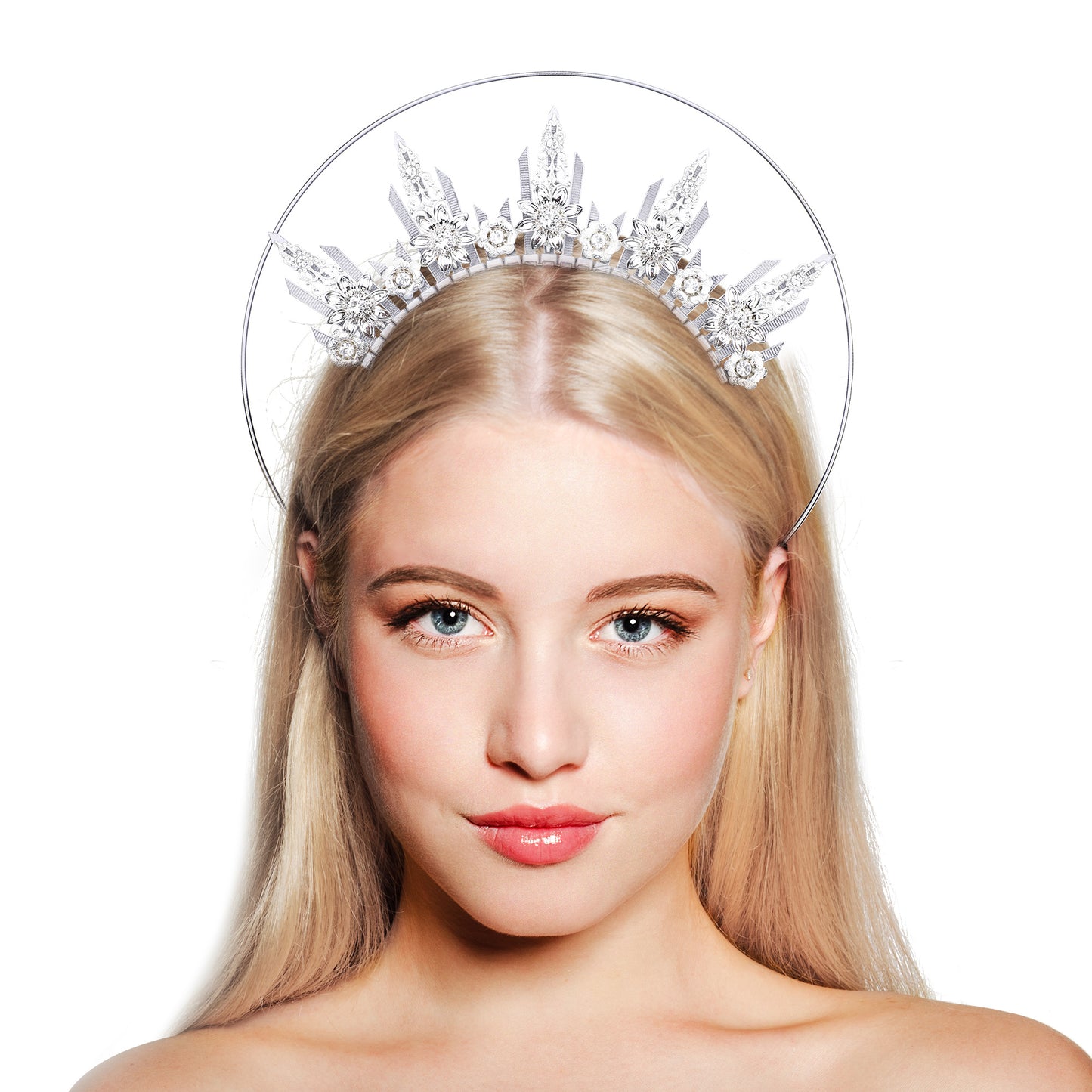 Silver Spike Halo Crown Headband