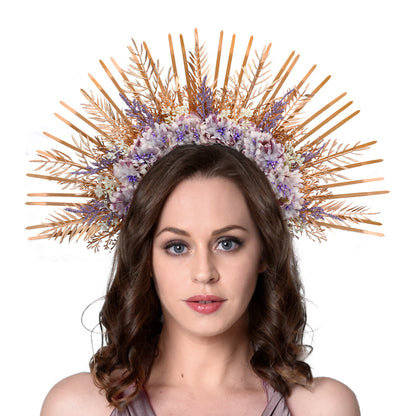 Queen Headpiece Sunburst Halo Headdress