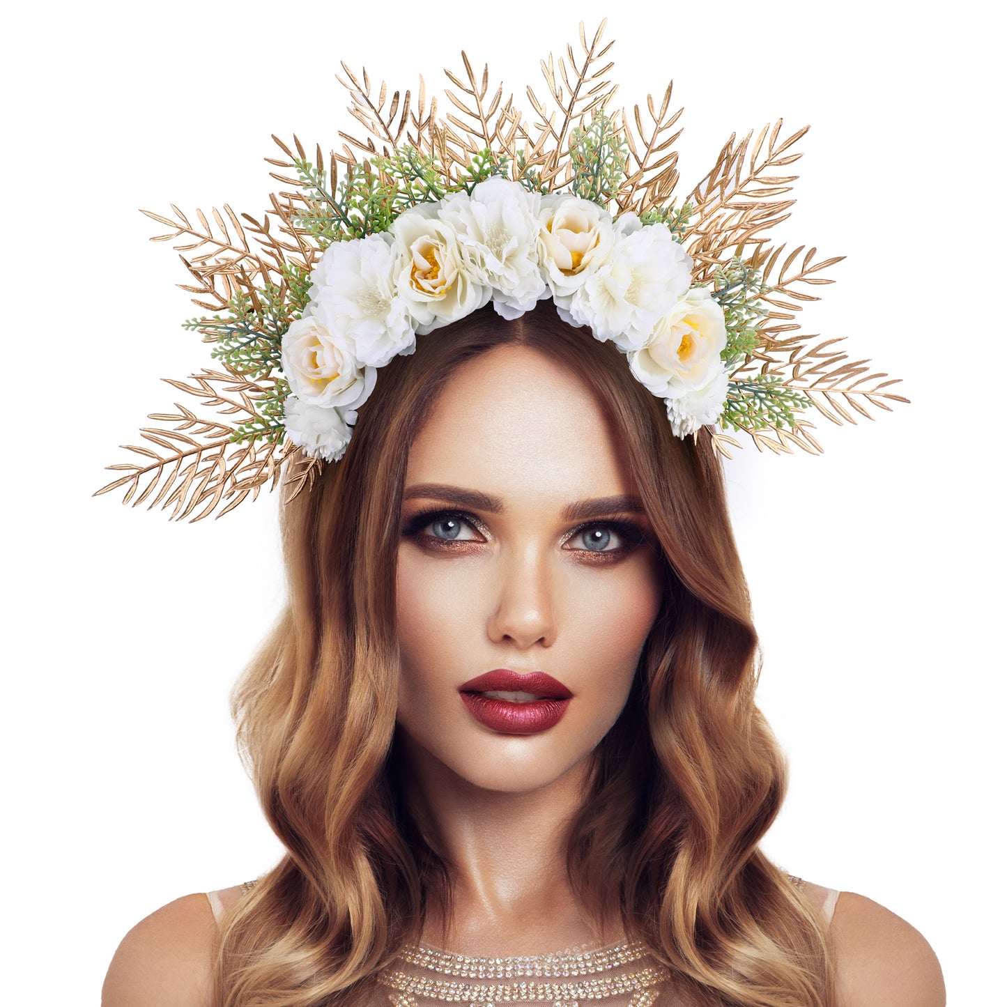 Floral Woodland Wedding Crown Headpiece