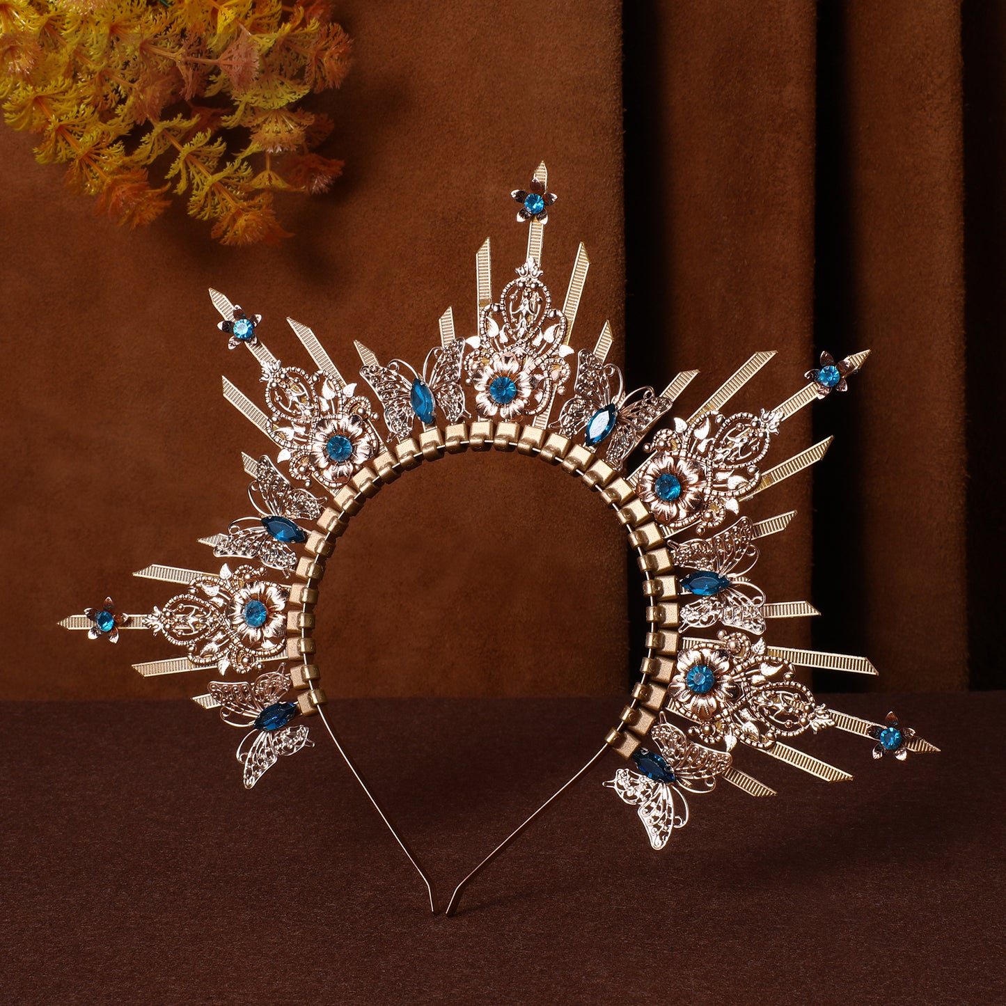 Spiked Sun Headband Queen Halo Crown Headpiece