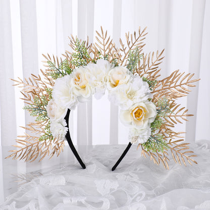 Floral Woodland Wedding Crown Headpiece