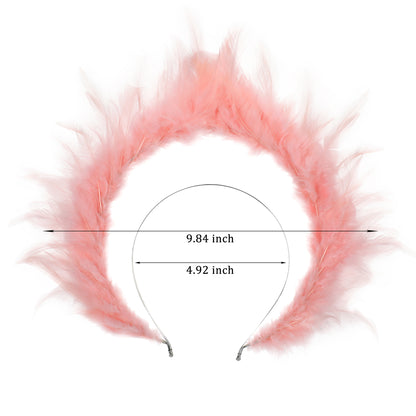 COSUCOS Angel Feather Halo Crown Pink