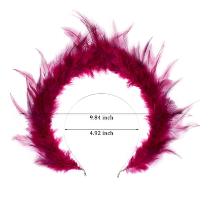 COSUCOS Angel Halo Headband Feather Crown