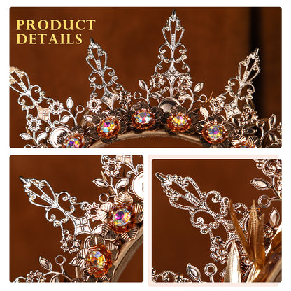 COSUCOS Halo Crown Headpiece Gold - Mary Goddess Halo Headband