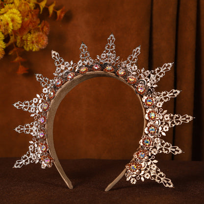 COSUCOS Halo Crown Headpiece Gold - Mary Goddess Halo Headband