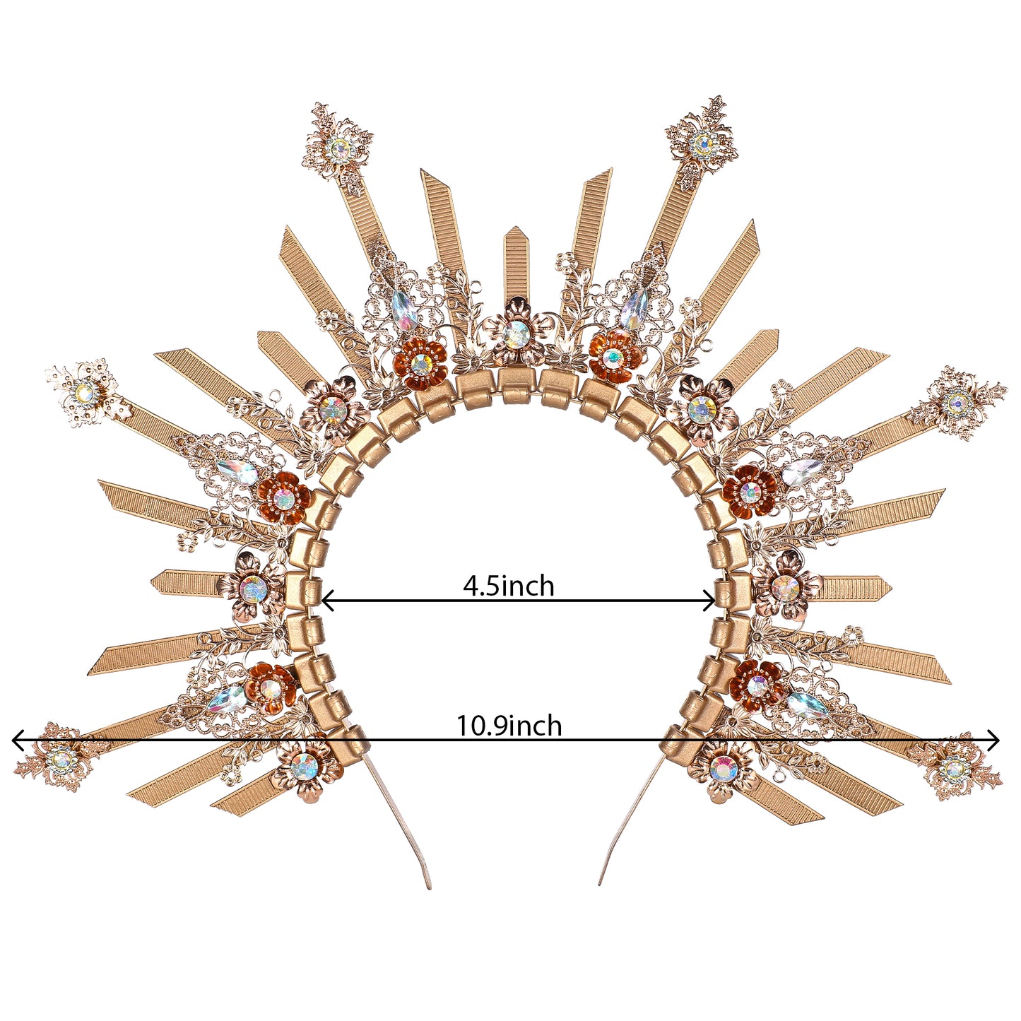 COSUCOS Sunburst Spike Headband Halo Crown - Cosplay Angel Costume Headband