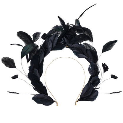 Black Feather Halo Crown - Angel Halo Crown