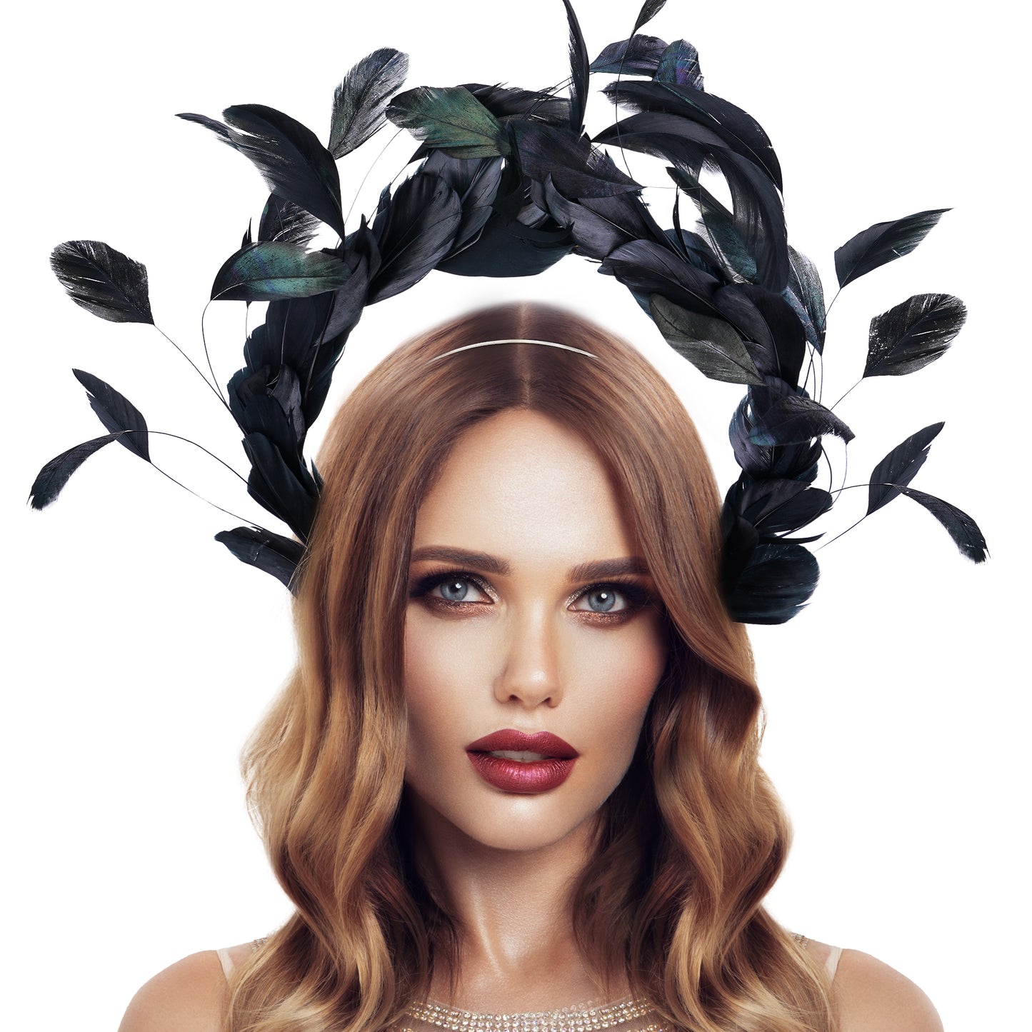 Black Feather Halo Crown - Angel Halo Crown