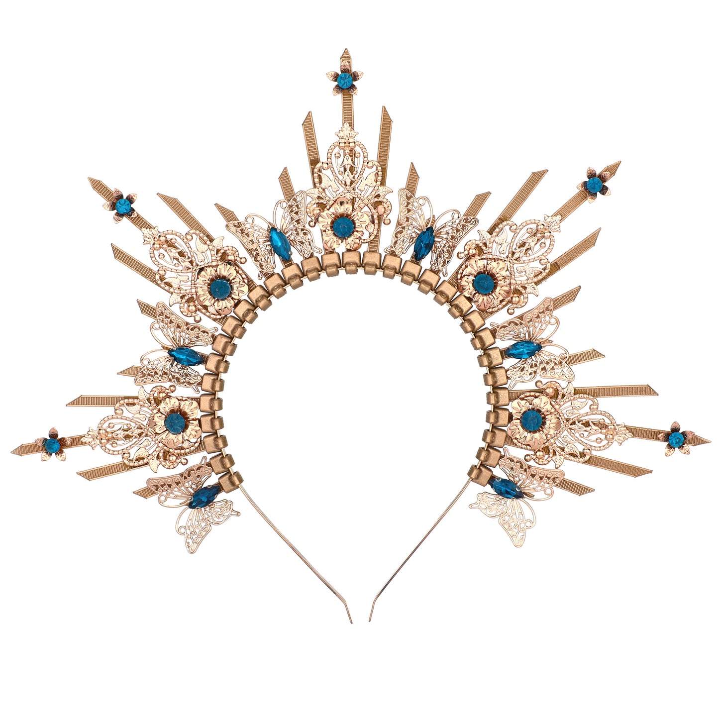 Spiked Sun Headband Queen Halo Crown Headpiece